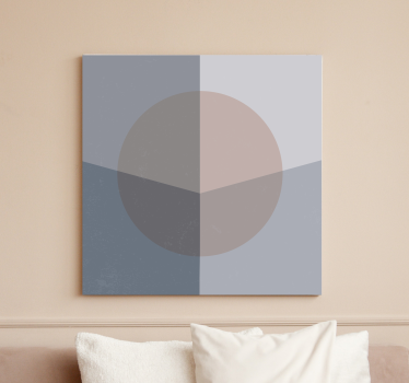 Dipinto geometrico composizione circolare astratta - TenStickers