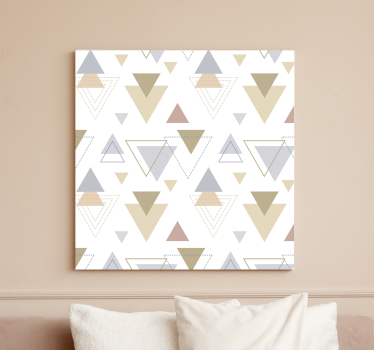 Dipinto geometrico con motivi triangolari - TenStickers
