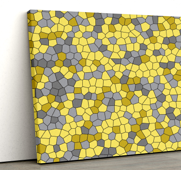 Dipinto geometrico design a motivi esagonali - TenStickers