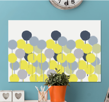 Dipinto geometrico design a motivo circolare - TenStickers