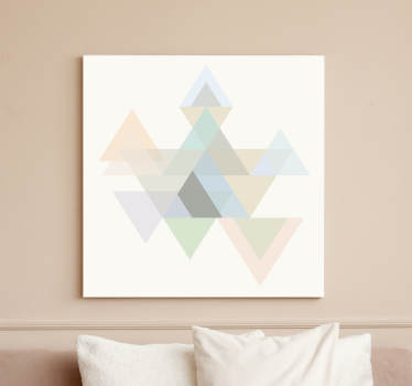 Dipinto geometrico design di triangoli astratti - TenStickers