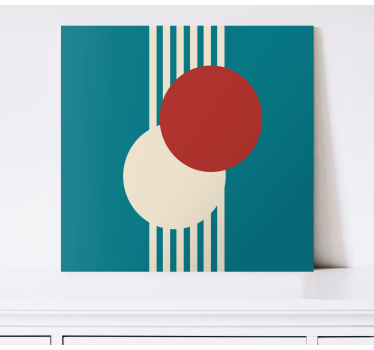 Quadro geometrico Due cerchi arte astratta - TenStickers