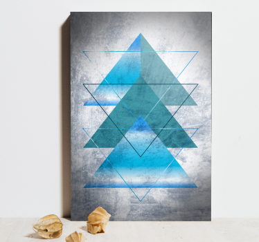 Dipinto geometrico forme blu geometriche - TenStickers