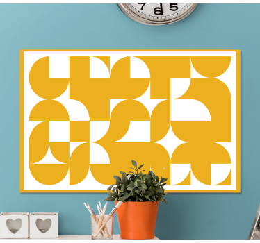 Quadro geometrico Forme d'arte modello giallo - TenStickers