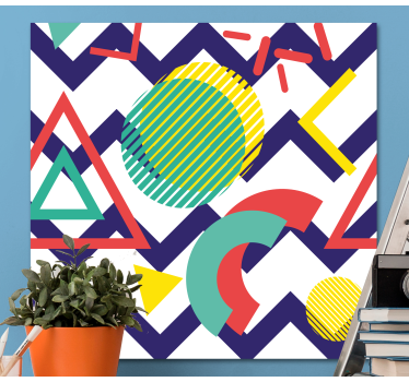Dipinto geometrico forme geometriche dinamiche - TenStickers