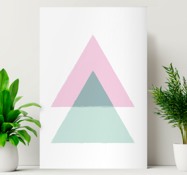 Dipinto geometrico forme triangolari - TenStickers