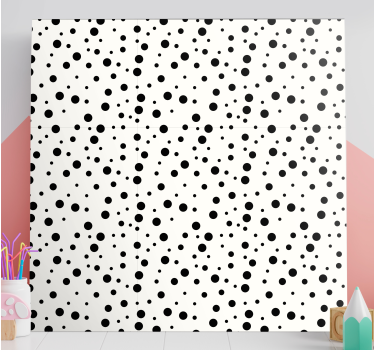 Dipinto geometrico motivo a punti monocromatici - TenStickers