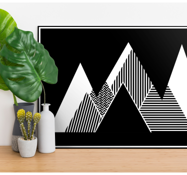 Dipinto geometrico motivo cime montane - TenStickers