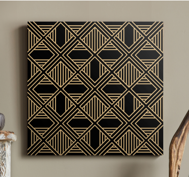 Dipinto geometrico motivo geometrico dorato - TenStickers