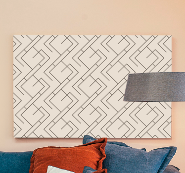 Dipinto geometrico motivo lineare elegante - TenStickers
