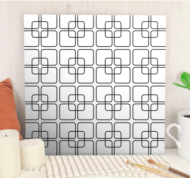 Dipinto geometrico motivo quadrato intricato - TenStickers