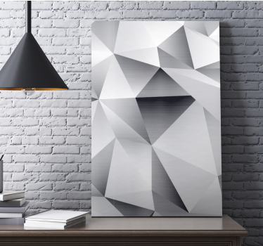 Dipinto geometrico struttura facetata astratta - TenStickers