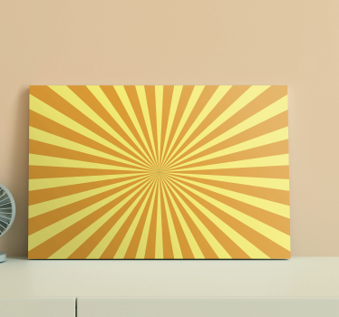 Quadro con raggi solari con effetto ottico - TenStickers
