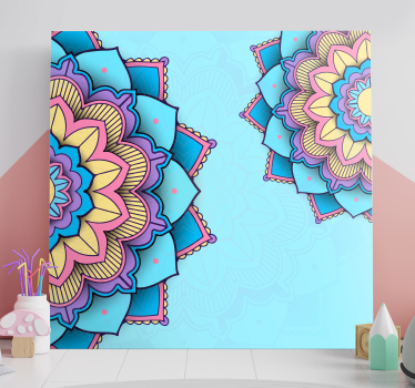 Quadro mandala Due modelli di mandala colorati - TenStickers