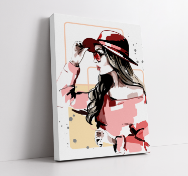 Quadro moderno illustrazione del modello di donna moderna - TenStickers