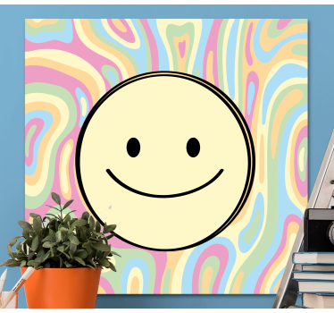 Dipinto motivazionale motivo volti sorridenti - TenStickers