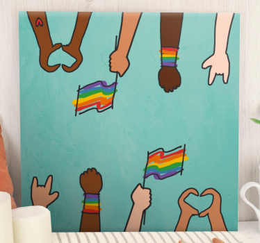 Dipinto motivazionale unità nelle mani - TenStickers