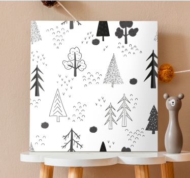Quadro nordico Alberi bianchi minimalisti in stile nordico - TenStickers