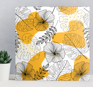 Quadro con motivi floreali - TenStickers