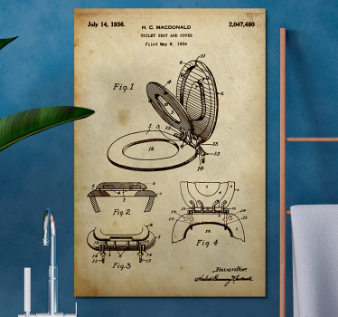 Quadro con toilette vintage - TenStickers