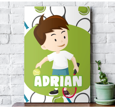 Quadro per bambini pallina da tennis personalizzata - TenStickers