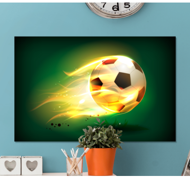 Quadro per ragazzi Bel calcio in fiamme - TenStickers