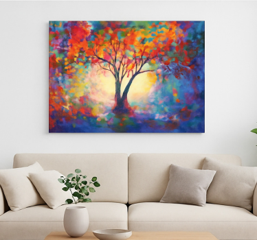Quadro salone albero della vita multicolore - TenStickers