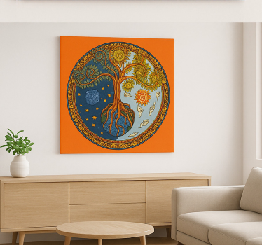 Quadro salone albero spirituale della vita - TenStickers