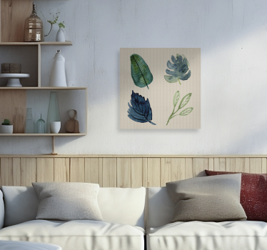 Quadro salone foglie tropicali - TenStickers