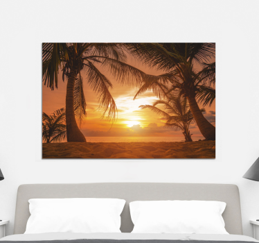 Quadro con palme e tramonto - TenStickers