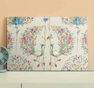 Quadro uccelli Giardino e uccelli dall'arredamento eclettico - TenStickers