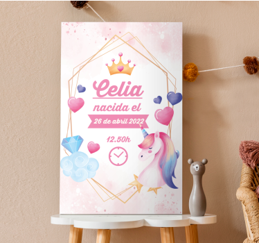 Quadro unicorno il momento magico di celia - TenStickers