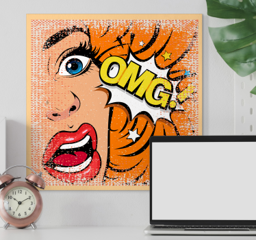 Quadro vintage icona di reazione emotiva - TenStickers