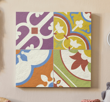 Quadro vintage modello di piastrelle ornamentali - TenStickers