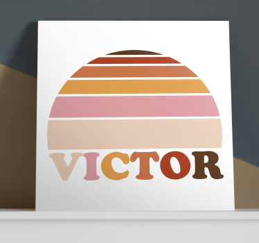Quadro vintage nome del tramonto - TenStickers