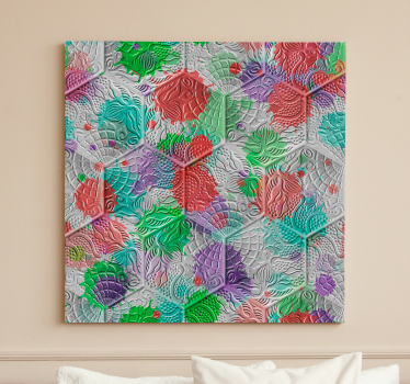 Quadro vintage piastrelle Gaudi macchiate - TenStickers