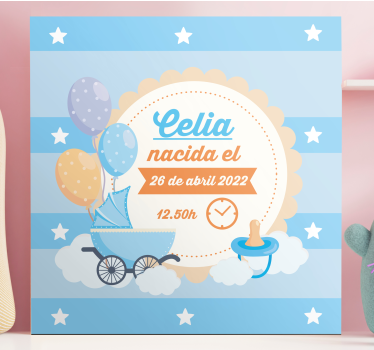 Quadri cameretta neonato annuncio di nascita - TenStickers