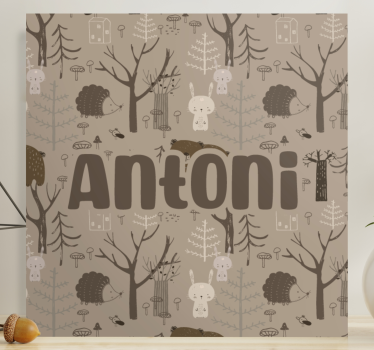 Quadri cameretta neonato creature del bosco adorabili - TenStickers