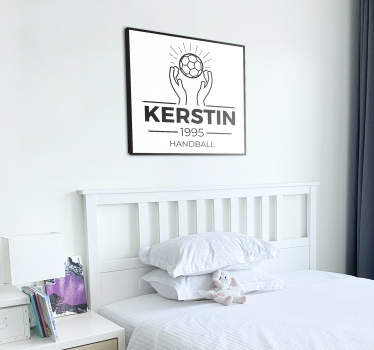 Quadro per ragazzi design personalizzato per pallamano - TenStickers