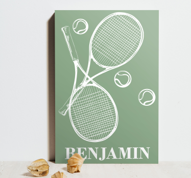Quadri sportivi opera d'arte personalizzata sul tennis - TenStickers
