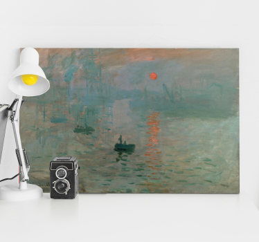 Dipinto arte impressione del Sole Nascente di Monet - TenStickers