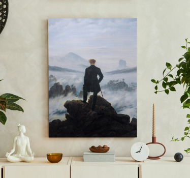 Dipinto arte viandante sopra il Mare di Nebbia - TenStickers