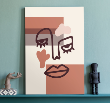 Quadro astratto arte del volto astratta - TenStickers