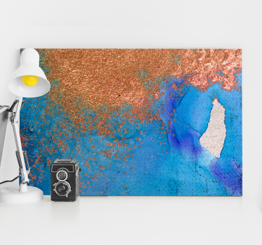 Quadro astratto blu testurizzato - TenStickers