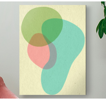 Quadro astratto composizione di forme fluide - TenStickers