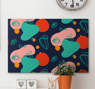 Quadro astratto composizione di volti astratti - TenStickers