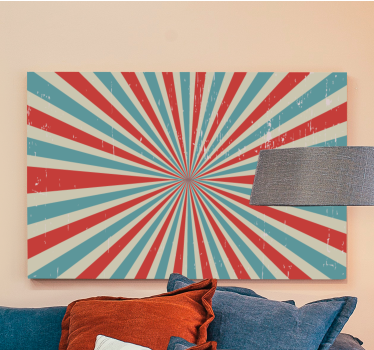 Quadro astratto design a motivo radiante - TenStickers