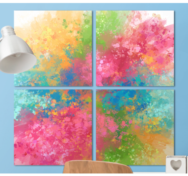Quadro astratto esplosione di colori vibranti - TenStickers