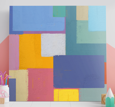 Quadro astratto figure geometriche vibranti - TenStickers