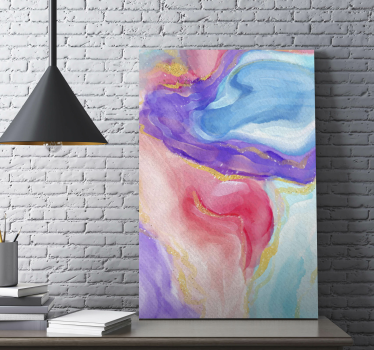 Quadro astratto flusso di colori fluidi - TenStickers